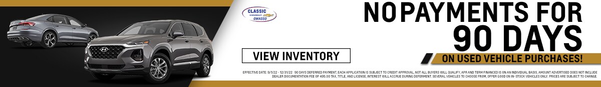 Classic Chevy - No Payment for 90 Days - September 2022