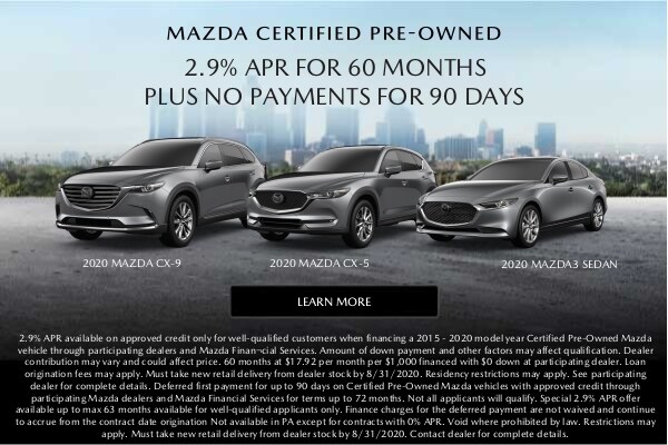 2.9% APR on Mazda CPO Cars