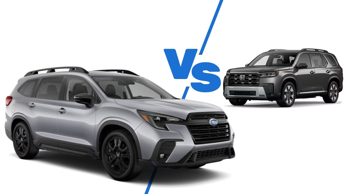 Subaru Ascent and Honda Pilot shown side by side for comparison