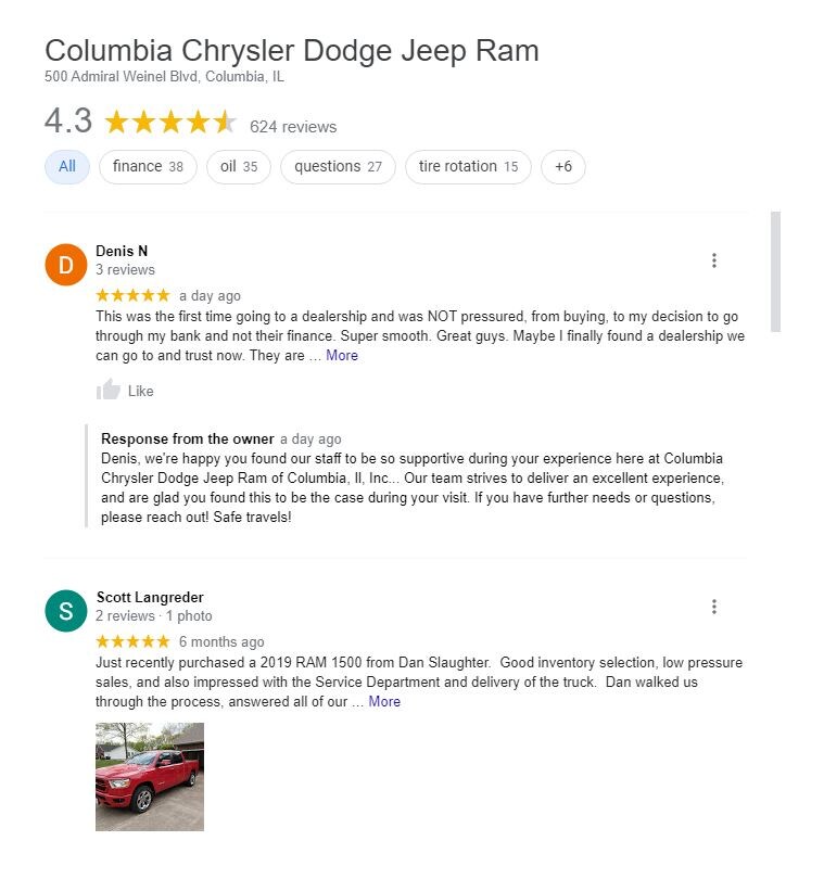 Reviews on Google