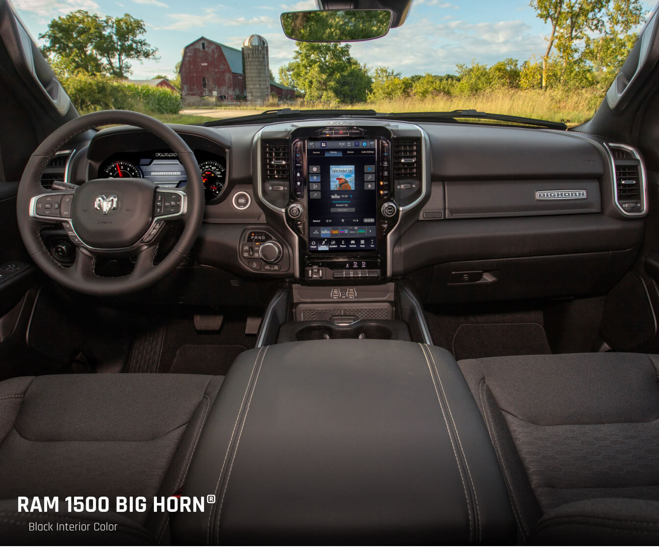 Ram 1500 Big Horn® shown in black interior color
