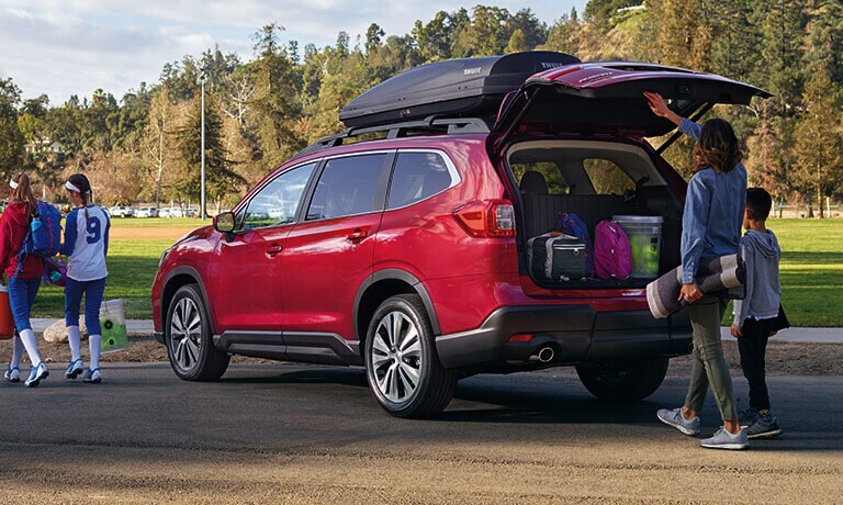 2021 Subaru Ascent exterior unloading at soccer game