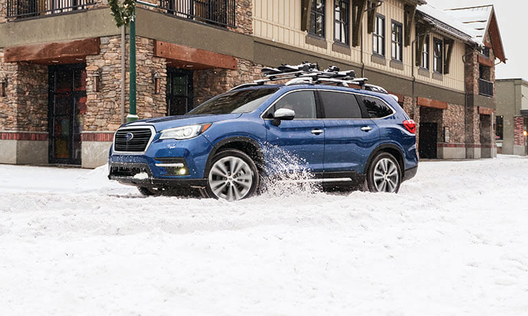 2022 Subaru Ascent Exterior Driving In Snow