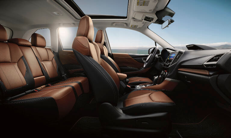 2022 Subaru Forester Interior Leather Brown Seating Side View