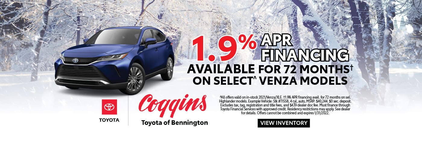 Coggins Toyota Jan 22 Offer - Venza