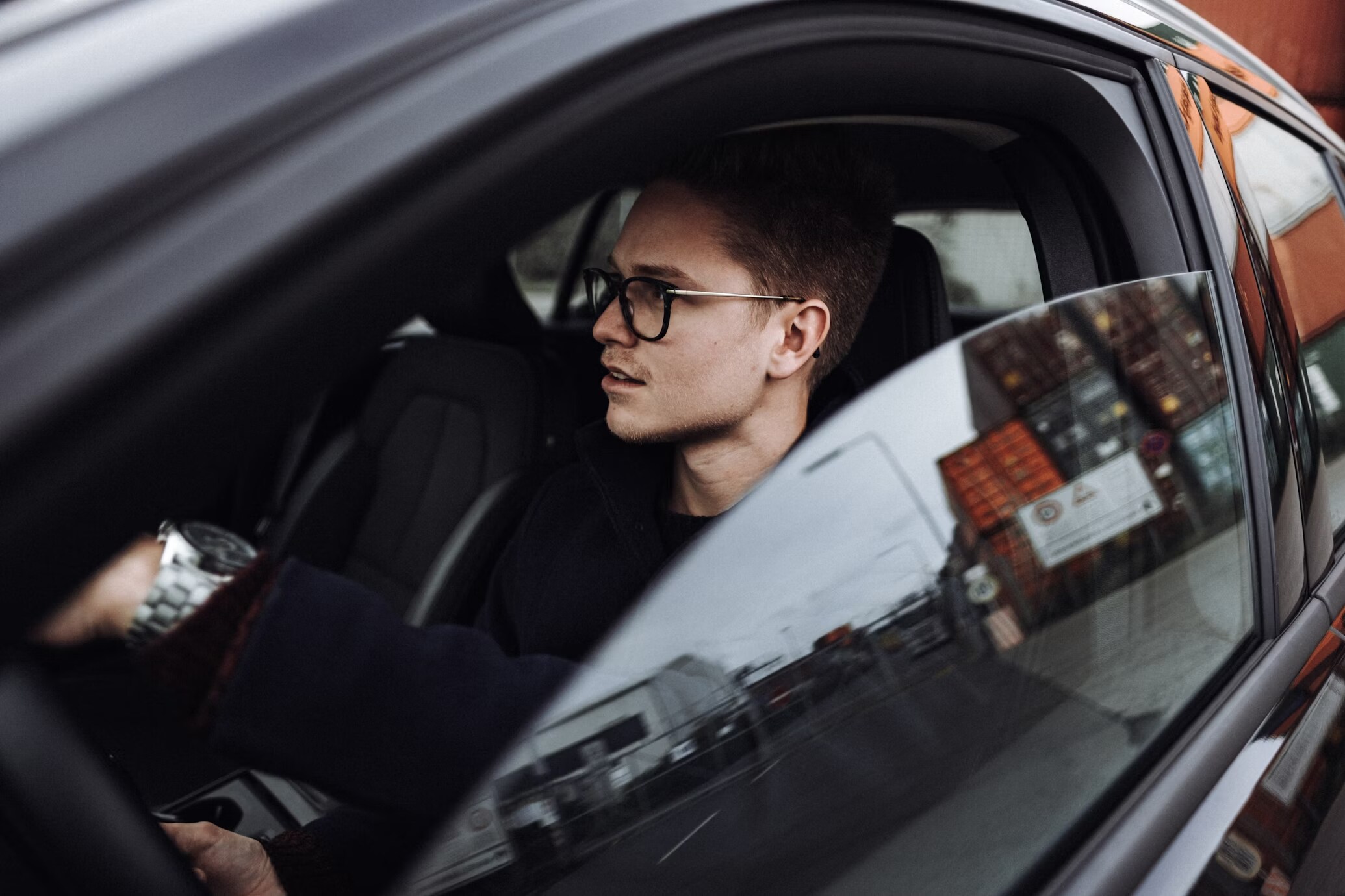 Man driving Man driving