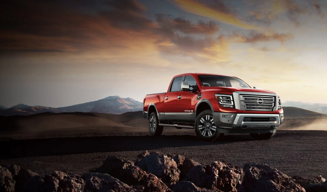2024 Nissan Titan in an off-road setting