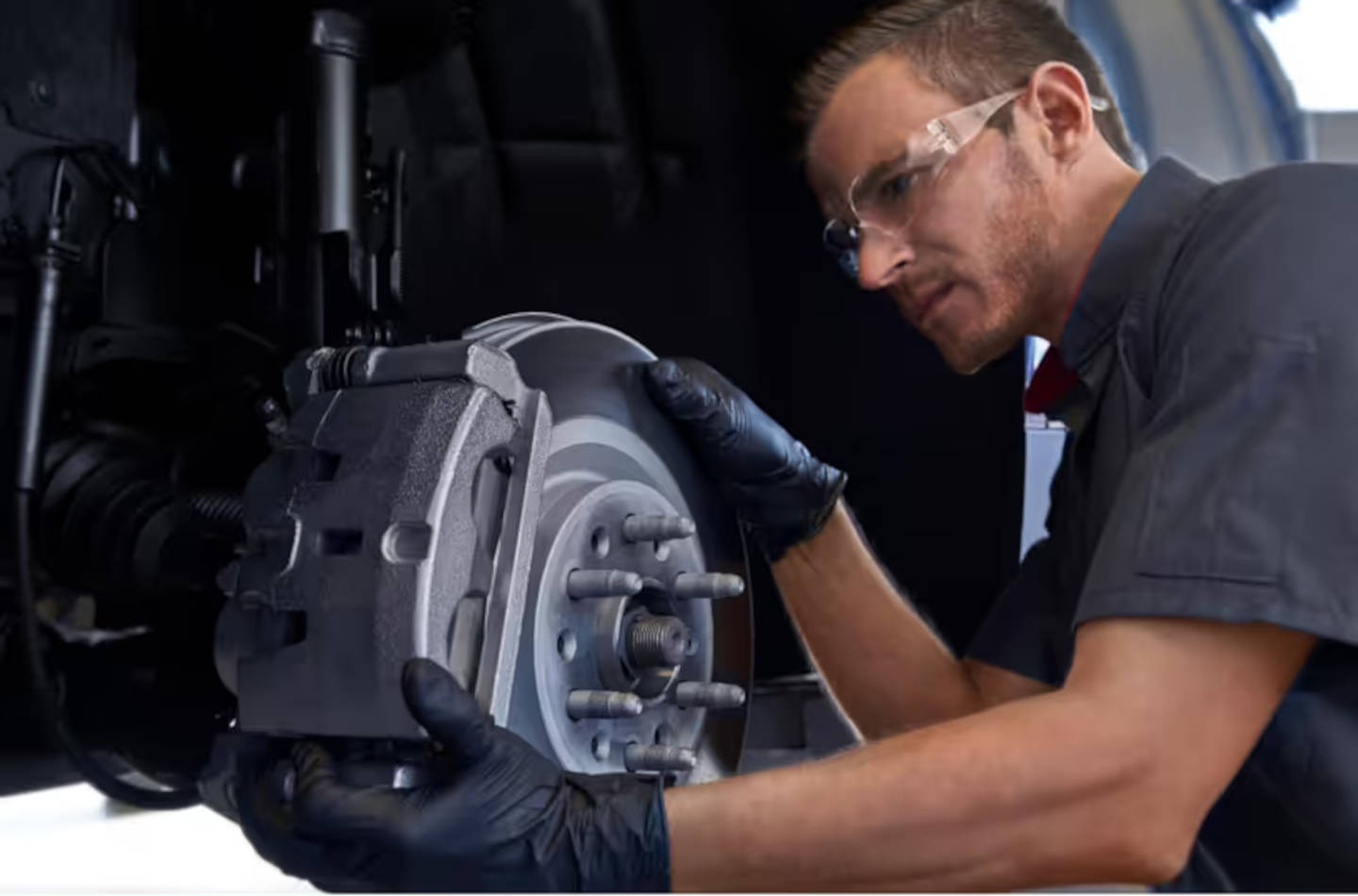 Cadillac being serviced for winter