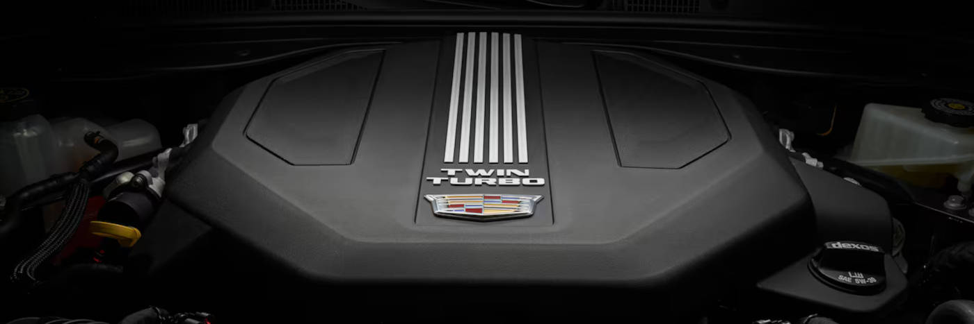 Close up fo a Cadillac Engine