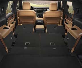 folded second-and third-row seats