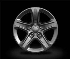 17-inch aluminum painted satin carbon