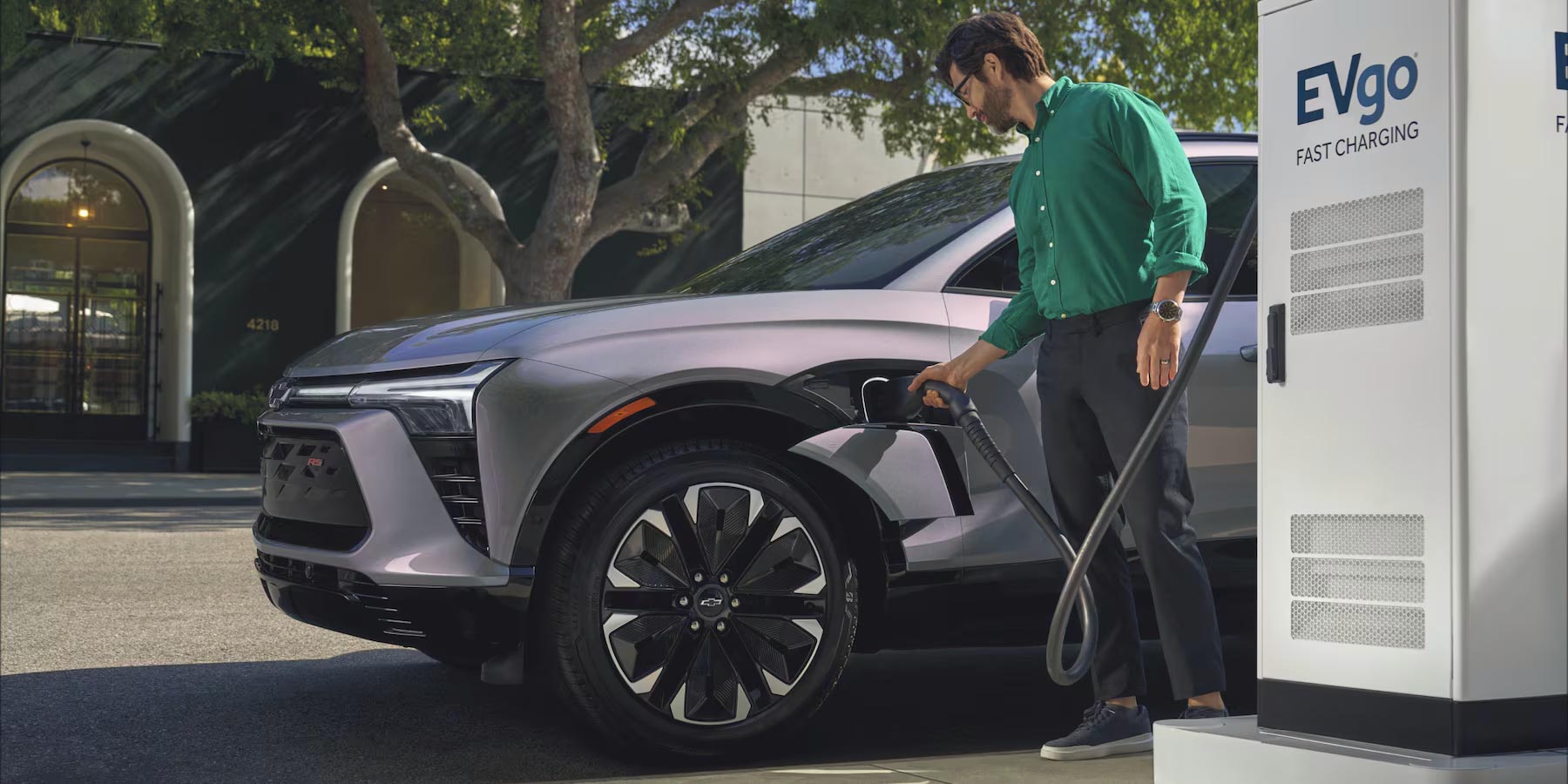 2025 Chevy Blazer EV plugged in