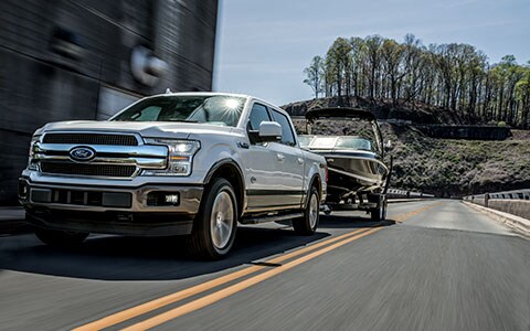 2019 Ford F-150 towing boat