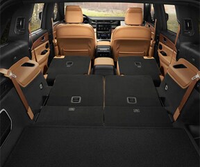 second- and third-row seats folded