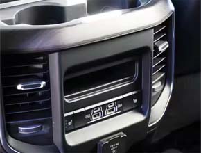 center console rear cubby bin