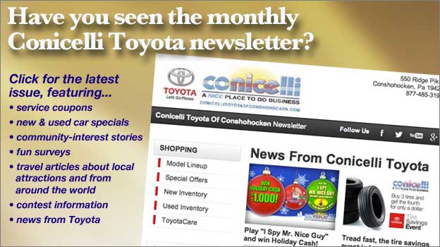 Click for more info about the monthly Conicelli Toyota newsletter!