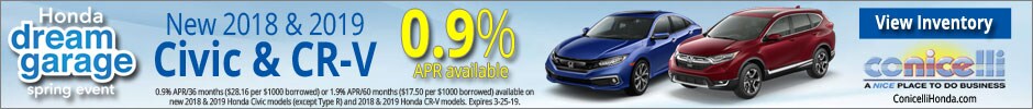 Get 0.9% APR financing on new Civics & CR-Vs! Click for inventory...