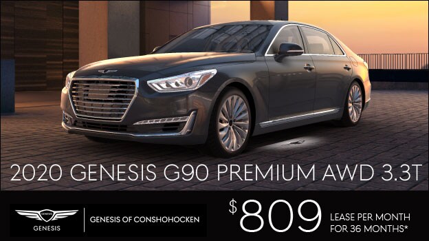 $809/mo. leases a New 2020 Genesis G90 Premium AWD 3.3T at Genesis of Conshohocken. Call 1-888-Conicelli...
