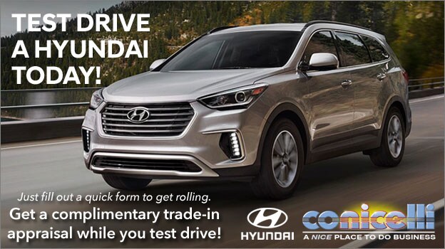 Test Drive a Hyundai Today! Get a complimentary appraisal while you test drive. Just fill out a quick form to get rolling!