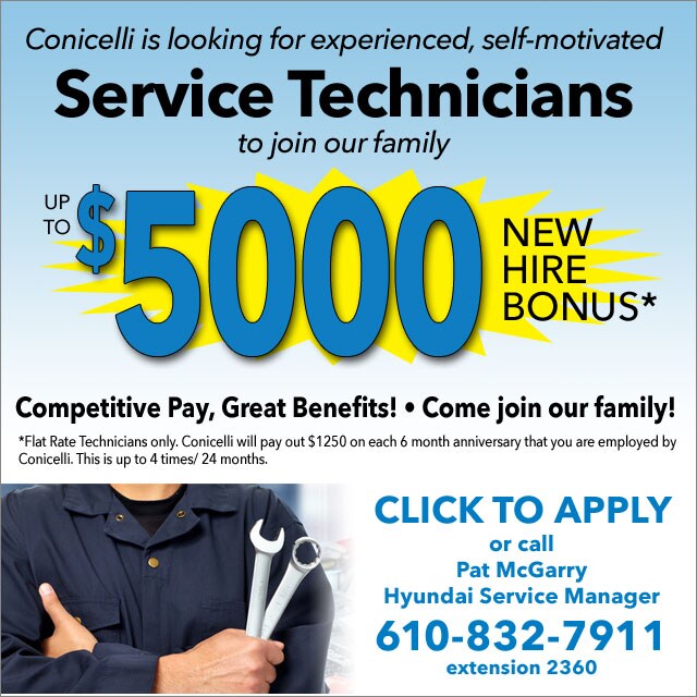 Experienced Service Techs get up to $5000 Bonus! Click to apply now...