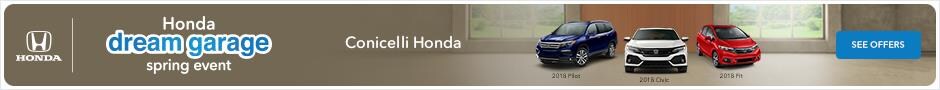 The Honda Dream Garage Spring Event is on now at Conicelli Honda!