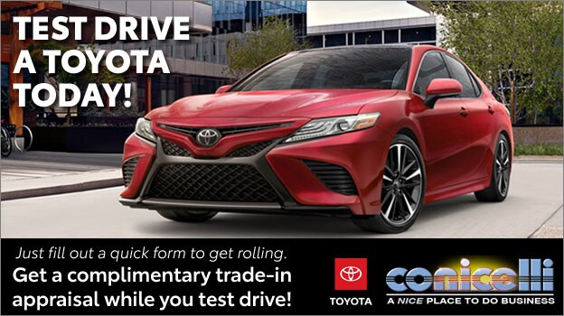 Test Drive a Toyota Today! Get a complimentary appraisal while you test drive. Just fill out a quick form to get rolling!
