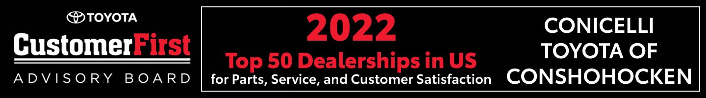 Conicelli Toytota of Conshohocken is a TOP 50 DEALERSHIP for Parts, Service, and Customer Satisfaction!