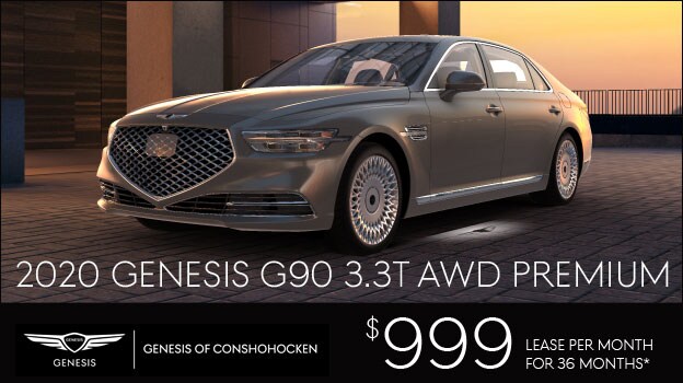 $999/mo. leases a New 2020 Genesis G90 3.3T AWD Premium at Genesis of Conshohocken. Call 1-888-Conicelli...