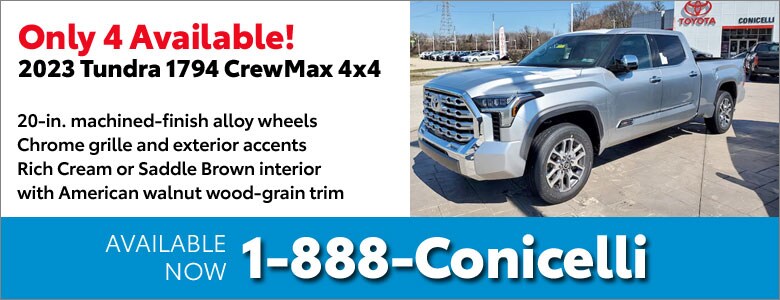 2023 Tundra 1794 CrewMax available NOW at Conicelli Toyota of Conshohocken!