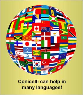 Conicelli can help in many languages!