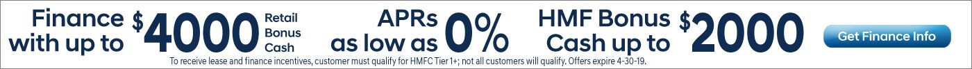 Finance with up to $4000 Retail Bonus Cash / APRs as low as 0% / HMF Bonus Cash up to $2000 at Conicelli Hyundai in Conshohocken! Click or call 1-888-Conicelli...