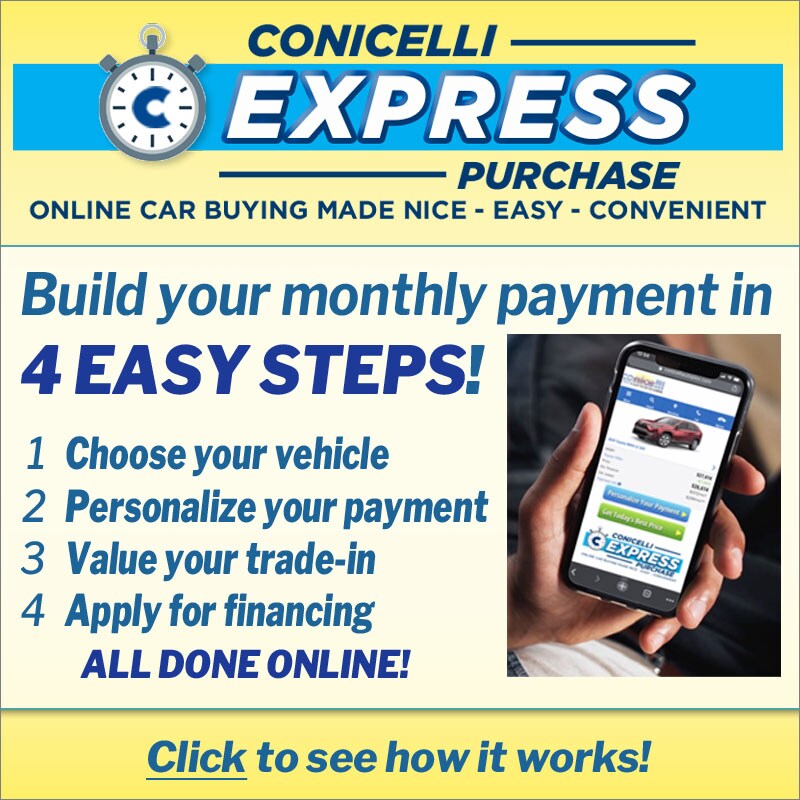 Build your monthly purchase in 4 EASY STEPS with Conicelli Express Purchase!