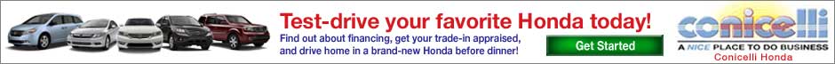 Test drive your favorite Honda today at Conicelli Honda in Conshohocken. Just click to get started!