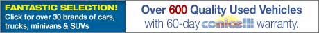 Click to search over 30 brands of quality used cars, trucks, minivans & SUVs with 60-day Conicelli warranty!