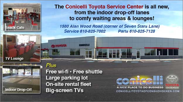 Brand-new Conicelli Toyota Service Center! Call 610-825-4002 to set up an appointment.
