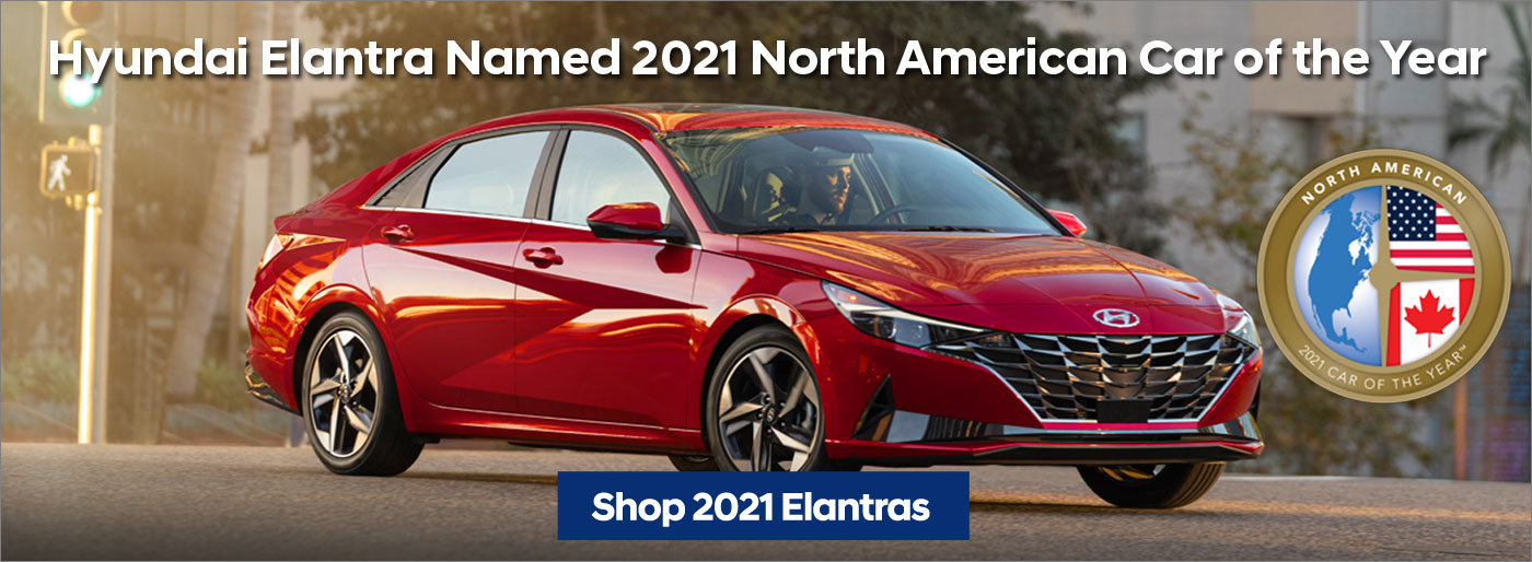 2021 Elantra Named North American Car of the Year! Shop 2021 Elantras now...