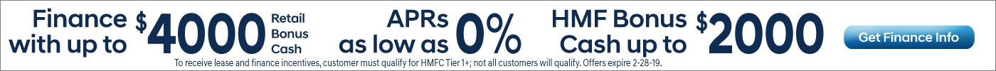 Click to see this month's Finance offers from Hyundai...