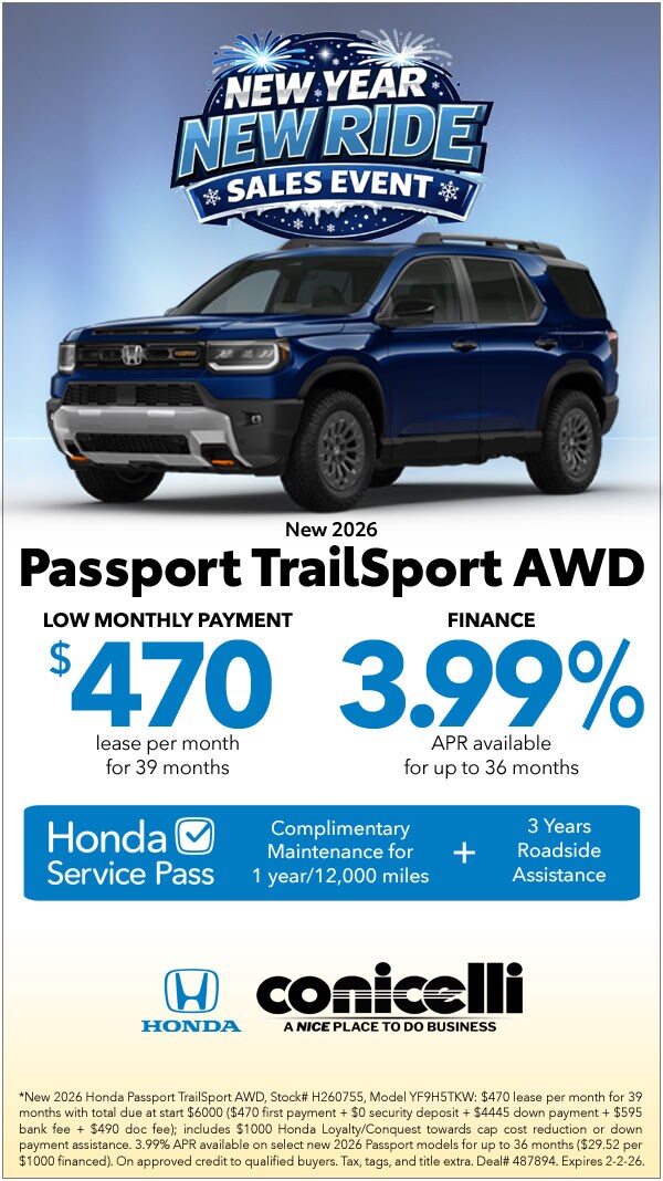 $470/mo. leases a New 2026 Passport TrailSport AWD! Claim this Special...