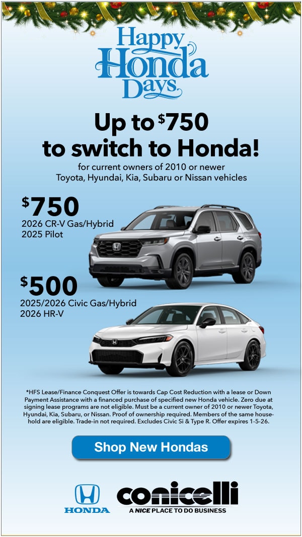 Up to $750 to switch to Honda! Shop new Hondas...