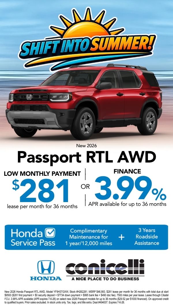 $281/mo. leases a New 2026 Passport RTL AWD! Claim this Special...
