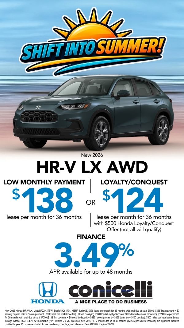 $138/mo. leases a New 2026 HR-V LX AWD! Claim this Special...