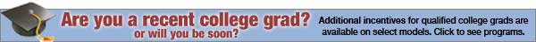 If you're a recent college grad (or soon will be, let Conicelli tell you about College Grad rebates you may be eligible for.