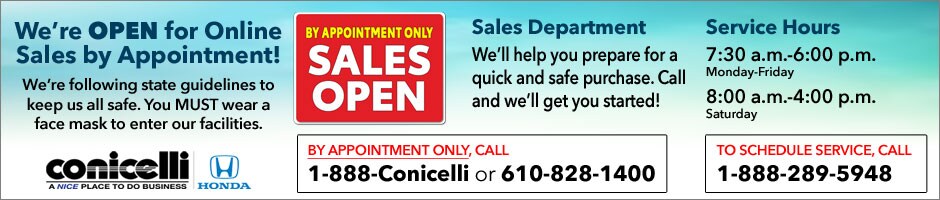 We're Open for Online Sales by Appointment! Click for details...