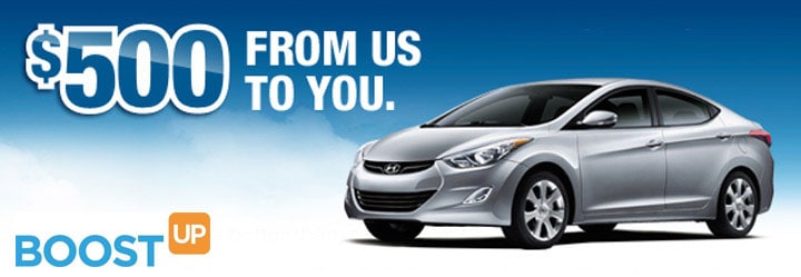 $500 Incentive with Hyundai BoostUp
