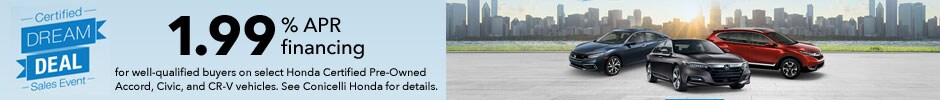 1.99% APR Financing available on select Certified Hondas!