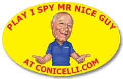 Mr. Nice Guy caricature on a yellow background