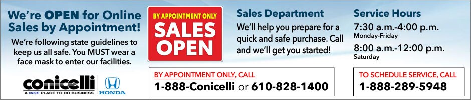 We're Open for Online Sales by Appointment! Click for details...