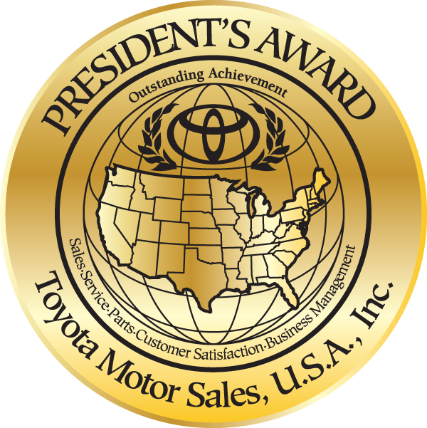 Toyota President's Award at Copeland Toyota
