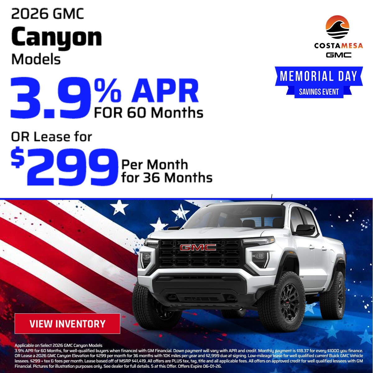 MAY2026_Slider_New_GMC_Canyon_2026_Offer_APR%20%26%20Lease_1200x1200_06-01-2026.jpg