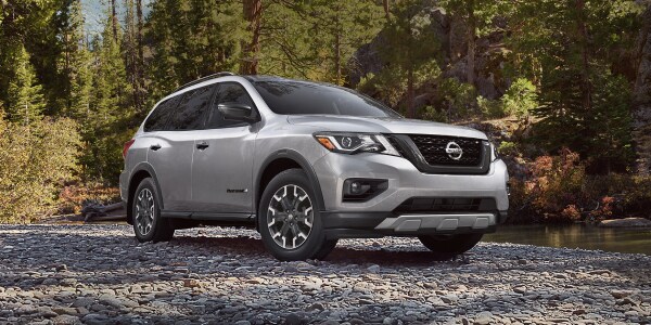 New Nissan Pathfinder Nissan Pathfinder next to the river